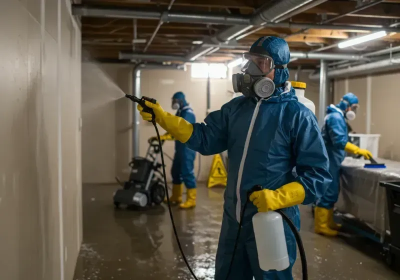 Basement Sanitization and Antimicrobial Treatment process in Clayton, AL