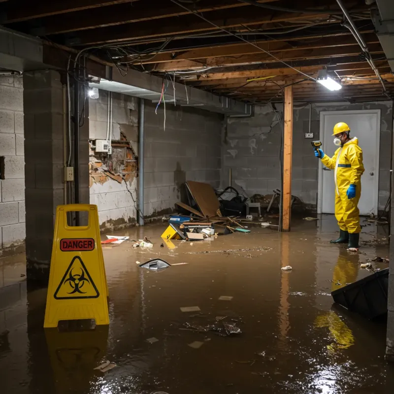 Flooded Basement Electrical Hazard in Clayton, AL Property